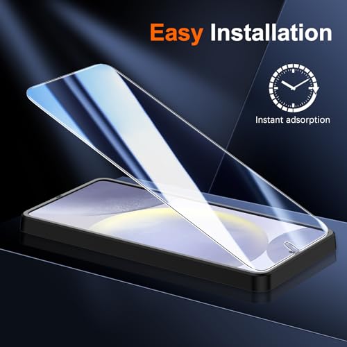 UniqueMe 2+2 Pack for Samsung Galaxy S24 Screen Protector | Hardness of Diamonds, Tempered Glass, Camera Lens Protector, Upgraded Anti-Explosion, Fingerprint Unlock, Screen Cover