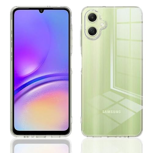 for Samsung Galaxy A06 5G Case Crystal Clear Slim Hard Case Hybrid Shockproof Bumper with Tempered Glass Screen Protector Full Body Anti-Yellow Anti-Scratch Phone Protective Cover - color: Galaxy A06 5G