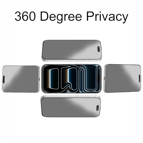 2 Pack for iPhone 17 Pro Max / 16 Pro Max 360 Degree Matte Privacy Screen Protector Anti spy Anti Glare Soft Film 6.9 inch - size: For iPhone 17 Pro Max / 16 Pro Max