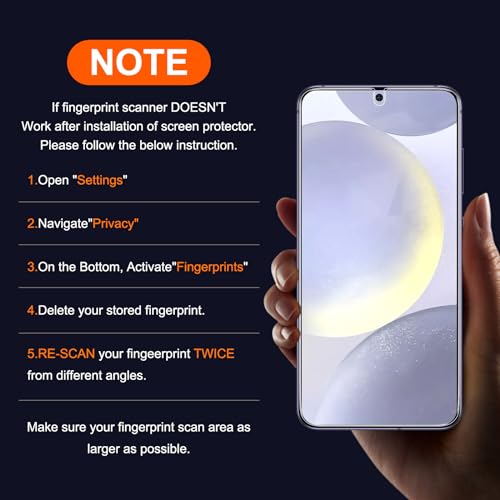 UniqueMe 2+2 Pack for Samsung Galaxy S24 Screen Protector | Hardness of Diamonds, Tempered Glass, Camera Lens Protector, Upgraded Anti-Explosion, Fingerprint Unlock, Screen Cover