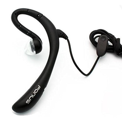 Wired Mono Headset Earphone w Mic Headphone 3.5mm for Blade Max View Phone, Single Earbud Hands-Free Microphone Over-The-Ear Compatible with ZTE Blade Max View