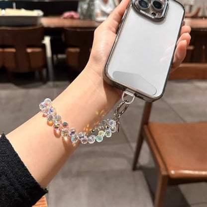 TENOC Beaded Phone Wrist Strap, White - color: A-white