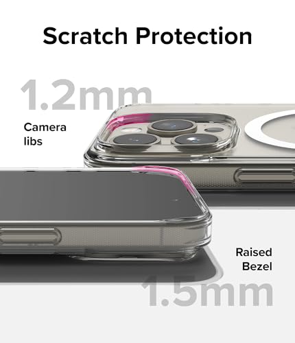 Ringke for iPhone 15 Pro Case [Fusion Magnetic Matte Clear] | Compatible with MagSafe, Oil & Dirt Resistant, Anti-Fingerprint Technology Prevents Oily Smudges, Feels Velvety Soft - size: iPhone 15 Pro