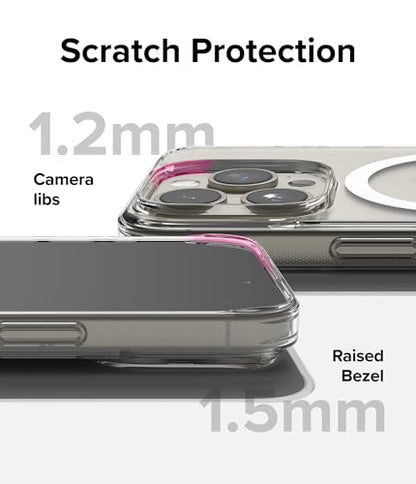 Ringke for iPhone 15 Pro Case [Fusion Magnetic Matte Clear] | Compatible with MagSafe, Oil & Dirt Resistant, Anti-Fingerprint Technology Prevents Oily Smudges, Feels Velvety Soft - size: iPhone 15 Pro