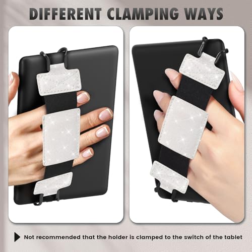 MoKo Soft Hand Strap for 6-8" Kindle eReaders Fire Tablet, Glitter White - color: Glitter White, style: Soft Pu Strap