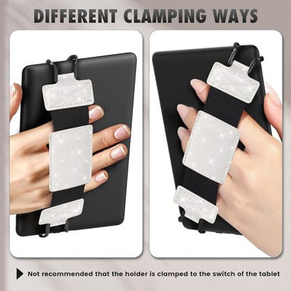 MoKo Soft Hand Strap for 6-8" Kindle eReaders Fire Tablet, Glitter White - color: Glitter White, style: Soft Pu Strap