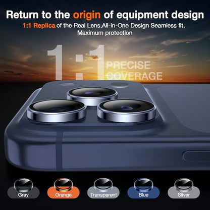 LK 2 Pack for iPhone 17 Pro/17 Pro Max Camera Lens Protector, Deep Blue - color: Deep Blue