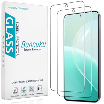 2 Pack Screen Protector for Samsung Galaxy S25 FE Tempered Glass - color: Clear-Galaxy S25 FE