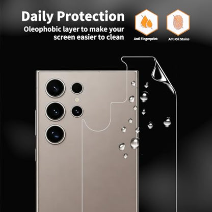 3-Pack PET Plastic Soft Film Back Protector for Galaxy S24 Ultra - size: Galaxy S24 Ultra Back Film