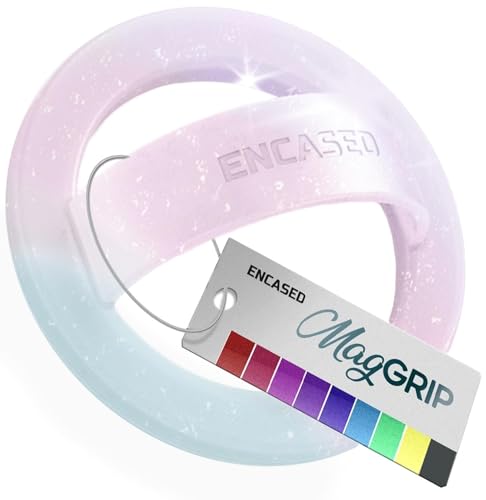 Encased Magnetic Phone Grip Holder Thin Silicone Finger Loop Ring Compatible with iPhone (Gradient Dream) - color: Gradient Dream