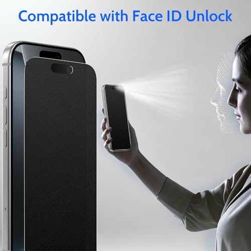 Fotbor [Ultra-Shield 26° True Privacy Screen Protector Compatible with iPhone 16 Pro, 2-Pack Elite Matte AG Etched Glass, 9H Anti-Shatter, with [Installation Master Kit] - size: iPhone 16 Pro-6.3 inch