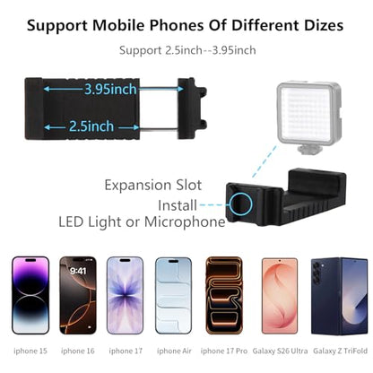 Overhead Phone Mount,Foldable Gooseneck Phone Holder