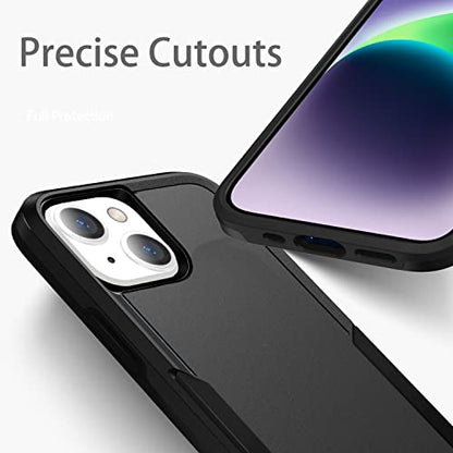 Compatible with iPhone 14 Plus Case, Heavy Duty Protection Shockproof Dropproof Dustproof Anti-Scratch Cover Protective Phone Case for 14 Plus-Black - size: for iPhone 14 Plus