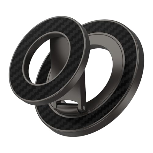 Magnetic Phone Grip Stand MagSafe Ring Holder for Samsung Galaxy S26 Ultra - color: black