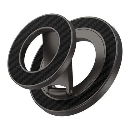 Magnetic Phone Grip Stand MagSafe Ring Holder for Samsung Galaxy S26 Ultra - color: black