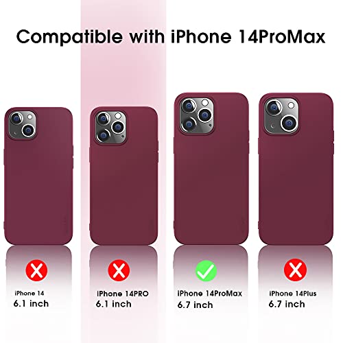 X-level Compatible iPhone 14 Pro max Case Slim Fit Ultra-Thin [Guardian Series] Soft TPU Matte Finish Coating Phone Cases Lightweight Anti-Scratch Back Cover Grip 6.7" (2022)-Wine red - color: Winered, size: iPhone 14 Pro Max