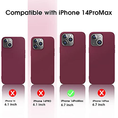 X-level Compatible iPhone 14 Pro max Case Slim Fit Ultra-Thin [Guardian Series] Soft TPU Matte Finish Coating Phone Cases Lightweight Anti-Scratch Back Cover Grip 6.7" (2022)-Wine red - color: Winered, size: iPhone 14 Pro Max