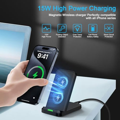 15W Android Wireless Charger Stand Fast Charging Compatible for Motorola