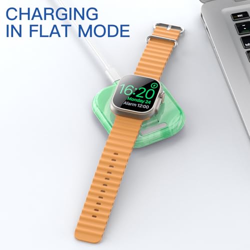 for Apple Watch Charger Stand, Magnetic Fast Charging Dock Portable Design - color: Marble Green