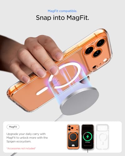 Spigen for iPhone 17 Pro Case, Ultra Hybrid MagFit [TPU Covered Camera Control] [Anti-Yellowing] [Compatible with Magsafe] - Clear - color: Clear, size: iPhone 17 Pro