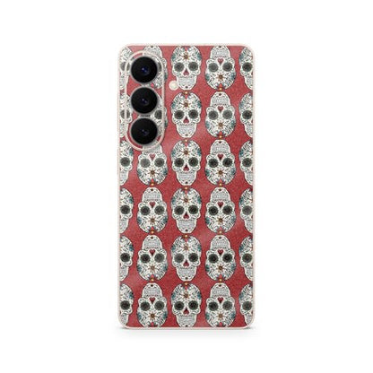 Glossy Glitter Phone Skin Compatible with Samsung Galaxy S26 - Sugar Skull - Premium 3M Vinyl Protective Wrap Decal Cover - Easy to Apply | Crafted in the USA by MightySkins - color: Sugar Skull, size: Galaxy S26 (Back Wrap), style: Glossy Glitter Finish