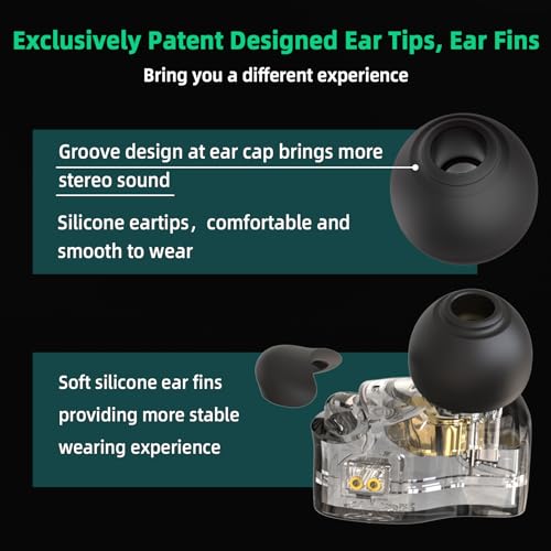 CCZ BC01 PRO in Ear Monitor Headphones, 1BA 1DD Hybrid Driver Wired Gaming Earbuds, Deep Bass Sound Wired Ear buds, HiFi IEM for Gaming Video Calling Singer Musician Drummer DJ (with mic, Dark Black) - color: Dark Black, style: with mic