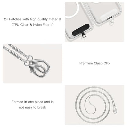 UnnFiko 2pcs Crossbody Cell Phone Lanyard for Women, Universal Metal Phone Chain Strap Crossbody with Phone Tether Tab (Gold & Silver) - color: Silver & Gold