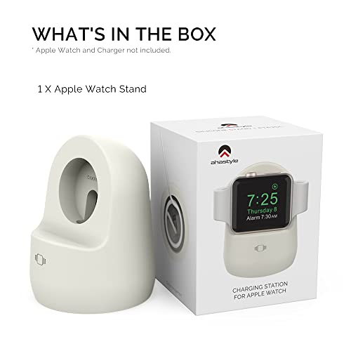 AhaStyle iWatch Stand Silicone Charging Dock Holder for Apple Watch Series - color: Starlight