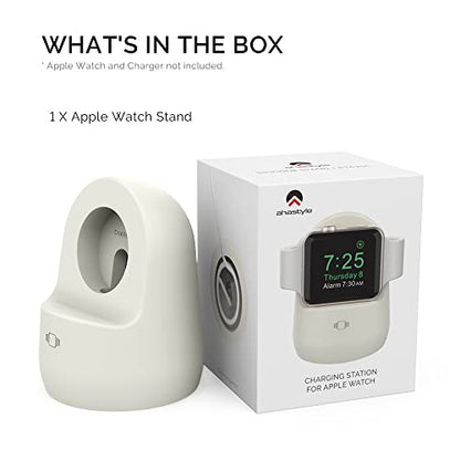 AhaStyle iWatch Stand Silicone Charging Dock Holder for Apple Watch Series - color: Starlight