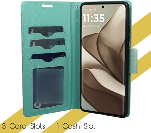 Zase for Motorola Moto G 5G (2025/2026) & Moto G Play (2026) Wallet Phone Case Protective Cover [RFID Blocking] PU Leather Purse Magnetic Closure w/Kickstand Card Slot Wrist Strap (Tropical Flowers) - color: Tropical Flowers
