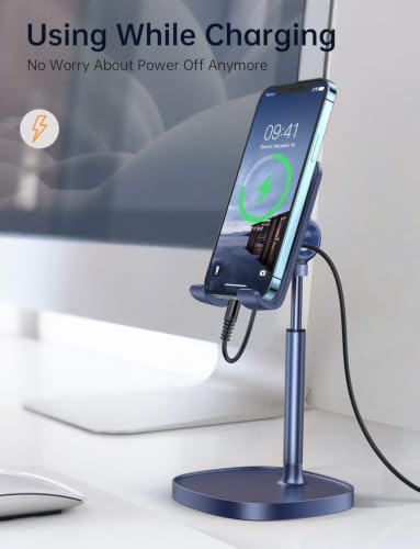 LISEN Cell Phone Stand Phone Holder for Desk, Gaming for Nintendo Switch - color: Blue