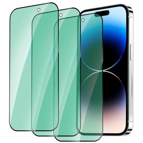 3 Pack Anti-Blue Light Screen Protector for iPhone 14 Pro - size: iPhone 14 Pro