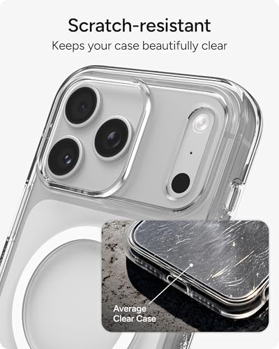 ZAGG Crystal Palace Case for iPhone 17 Pro Max - Clear, Drop Protection (13ft/4m), ClearGuard Anti‑Yellowing & Scratch‑Resistant, MagSafe & Wireless Charging Compatible - size: iPhone 17 Pro Max, style: With Magsafe