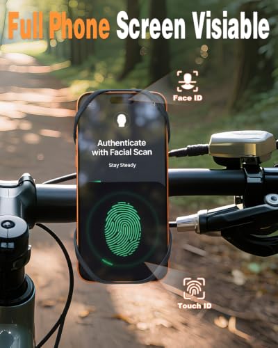 Bike Phone Mount 2 Pack, Bike Phone Holder, Motorcycle Cell Phone Mount- 360° Rotatable Silicone Bicycle Phone Holder Handlebar Phone Mount for 15 Pro Max / 14/13, S10 and More 4.7-6.8" Phone - size: 2 Pack