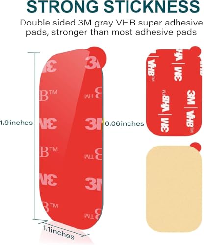 APPS2Car 3M VHB Adhesive Pads Double-Sided Replacement Mounting Tape 4-Pack - size: Rectangle - 1.9"x1.1"