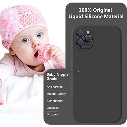Vooii Compatible with iPhone 11 Pro Max Case Silicone, Black | Compatible with Magsafe, Premium Liquid Silicone, Integrated Camera Control Button, Full Body Protective, Anti-Scratch Lining - color: Black, size: iPhone 11 Pro Max