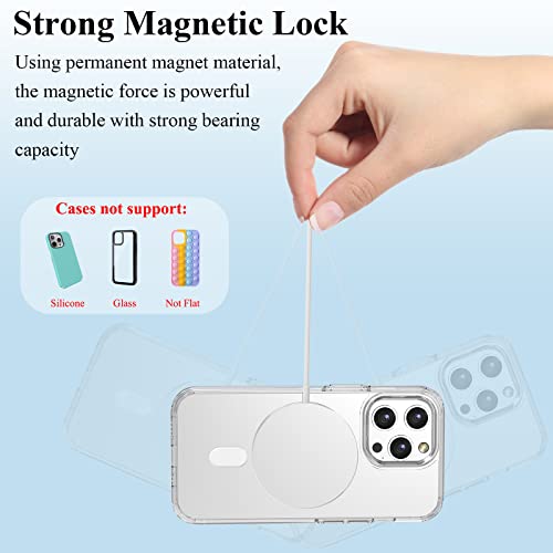 Universal MagSafe Ring, 2 PCS Magnet Sticker Magnetic Adapter Ring - color: Black White