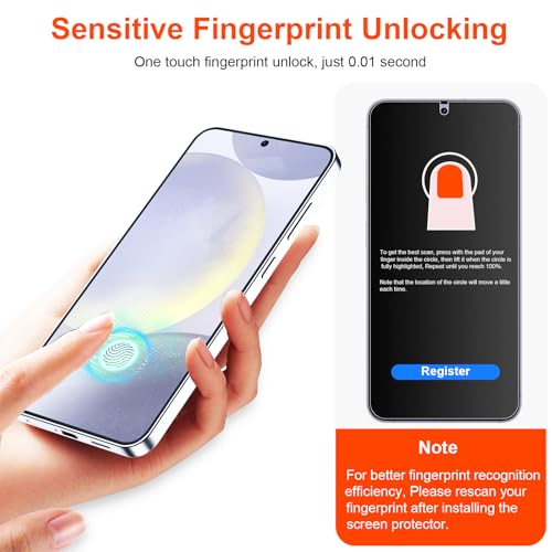 2 Pack 4 Way 360 ° Matte Privacy Screen Protector for Samsung Galaxy S24 Plus 6.7 Inch[Not Glass], Anti-Scratch, Anti-Glare, Support fingerprint - size: Samsung Galaxy S24 Plus