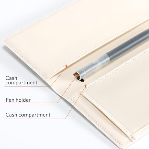 CoBak Checkbook Cover for Women & Men - PU Leather Case with RFID Blocking | Classic Design Check Book Holder for Personal and Business - color: Blue Bloom Symphony