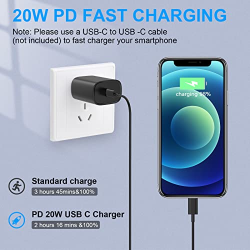 for iPhone 14 13 12 11 Fast Charger USB C Wall Charger [2-Pack] 10FT Fast Charging Cable Compatible with iPhones 14/14 Pro/14 Pro Max/Phone 13/12/11/X/8/7/6/iPad Pro/Mini,Black - color: Black, size: 10ft