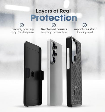 MOTIVE for Samsung Galaxy s26 Ultra Case with Belt Clip, Kickstand | 6.9" | Ranger v1 Series, Black, 360° holster, open-top/bottom port access, grip, slim - size: s26 Ultra