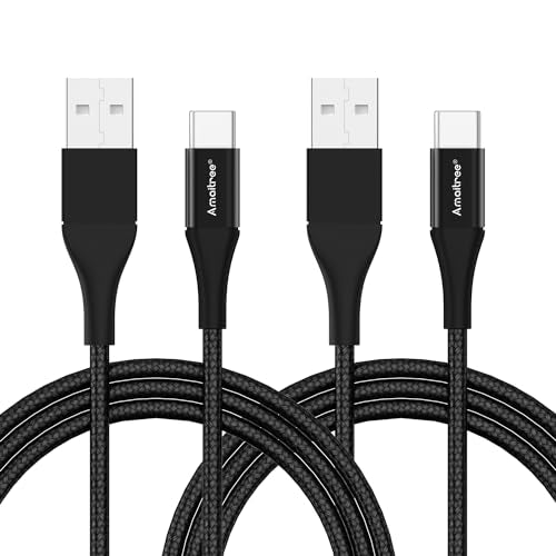 USB C Cable, 4Ft 2-Pack Woven 60W Type-C Fast Charge for iPhone & CarPlay