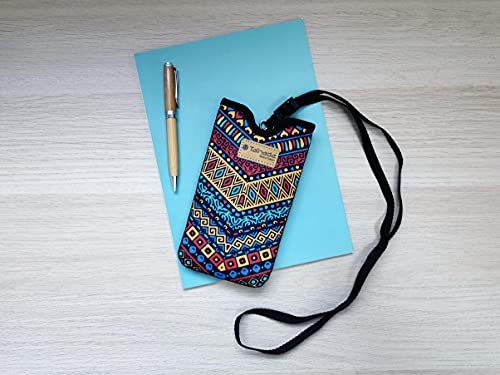 Tainada Neoprene Cell Phone Sleeve Case with Belt Loop Holster (Folk Style) - color: Folk Style