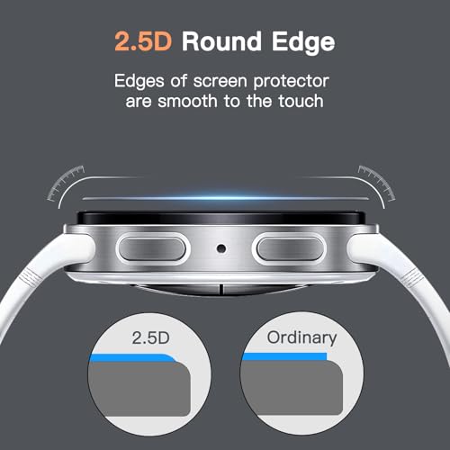 JETech Screen Protector for Samsung Galaxy Watch 9/8 44mm, 3-Pack | Tempered Glass Protection, HD Clear, Anti-Scratch Design - size: Galaxy Watch 9/8 44mm