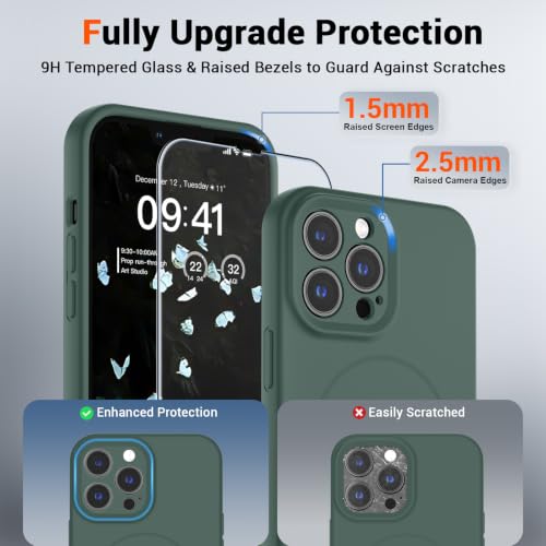 SUPFINE Silicone & Magnetic for iPhone 13 Pro Max Case - color: Acacia Green, size: iPhone 13 Pro Max