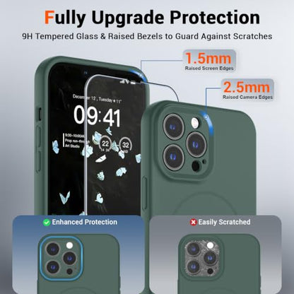 SUPFINE Silicone & Magnetic for iPhone 13 Pro Max Case - color: Acacia Green, size: iPhone 13 Pro Max