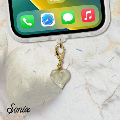 Sonix Dust Plugs - USB C + Lightning Compatible - Charging Port Charms (3 Pack) - Coquette - Heart, Teardrop Jewel, Enamel Bow - color: Coquette
