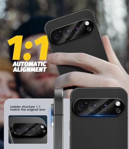 Orzero (5 Pack Camera Lens Protector for Google Pixel 9 Pro, Protector de Cámera Tempered Glass 9H Precise Camera Cutouts Anti-Scratch Does Not Affect Night Shots and Flash - size: Google Pixel 9 Pro