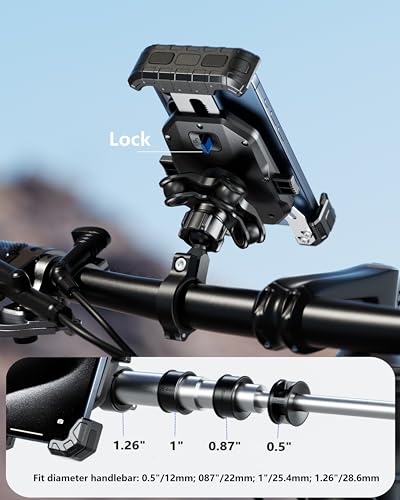 Kewig Motorccyle Phone Mount with Vibration Dampener