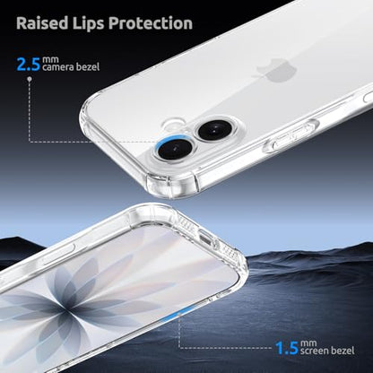 WXR for iPhone 17 Case Crystal Clear, Anti-Yellowing, Soft TPU, 6.3" - size: for iphone 17 case
